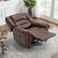 Angle. Bestier - 2 Pack 40.5 in. W Brown Vegan Leather Manual Power Recliner with Nailhead Trim and USB Port - Brown.