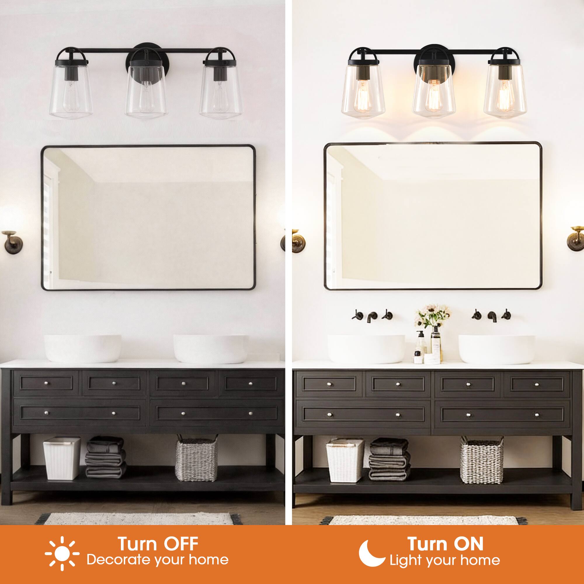 Turn OFF  
Decorate your home  

Turn ON  
Light your home