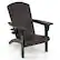 Front. Costway - Patio Adirondack Chair with Rattan Padded Seat Wide Armrests & Hidden Cupholder - Black,Mix Brown.