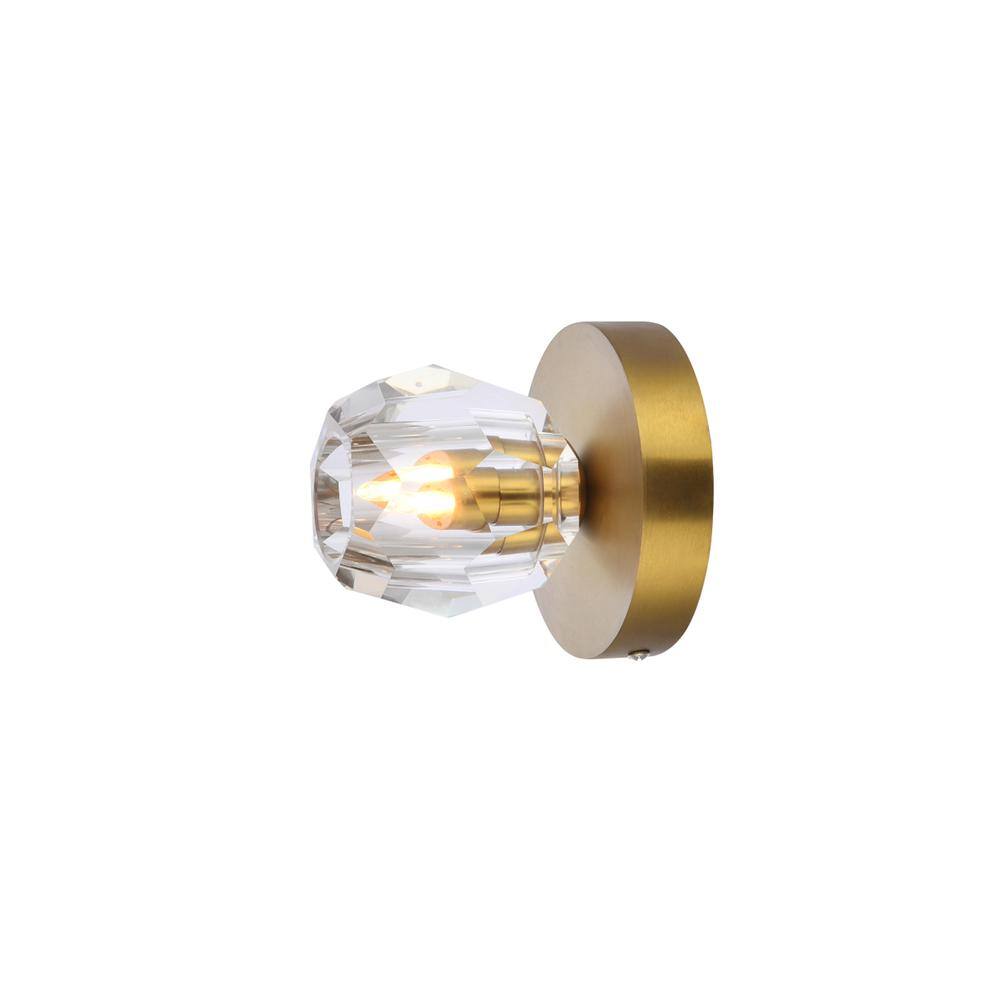 Back. Elegant Lighting - Eren 1 light gold flush mount - Gold.