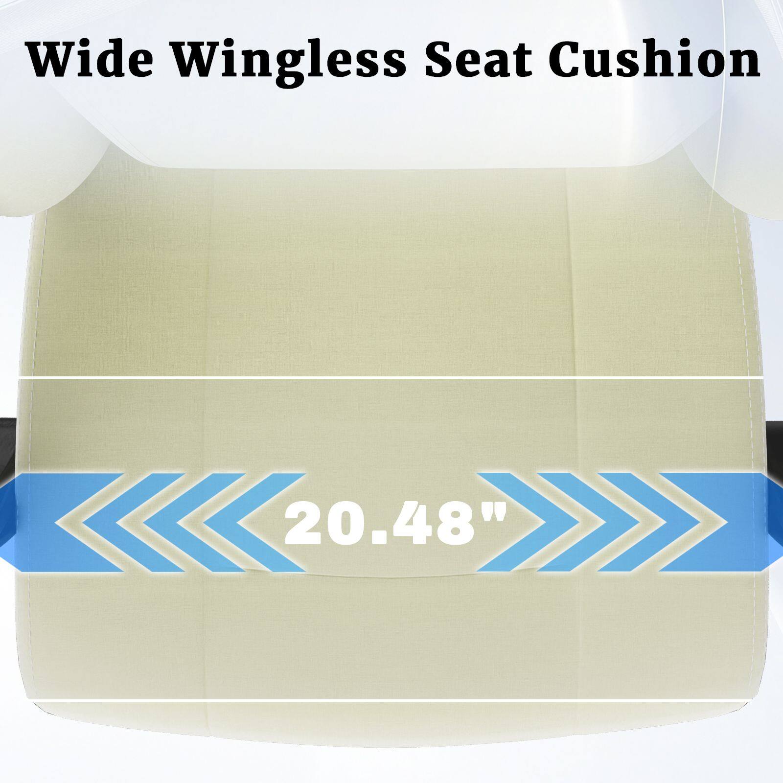 Wide Wingless Seat Cushion  
20.48"