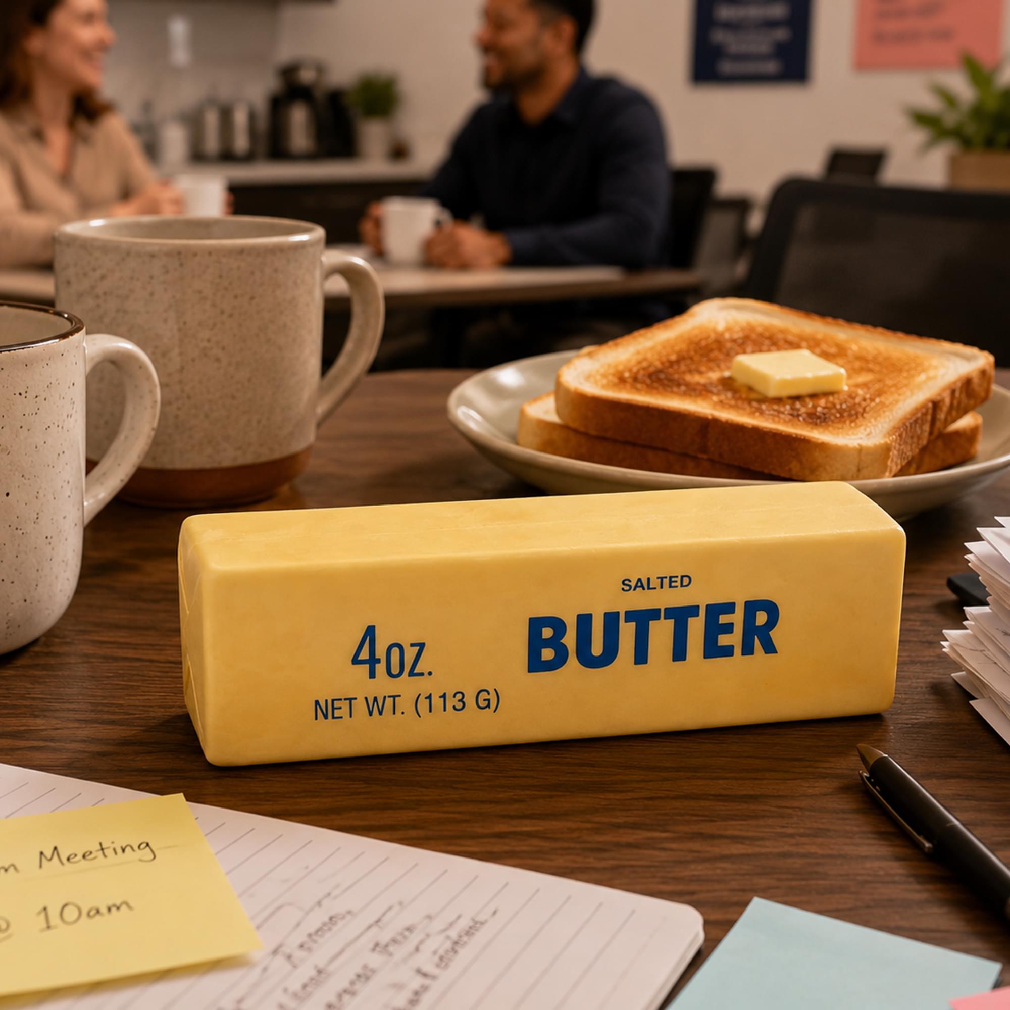 SALTED 4oz. BUTTER NET WT. (113 G)  
Meeting at 10am