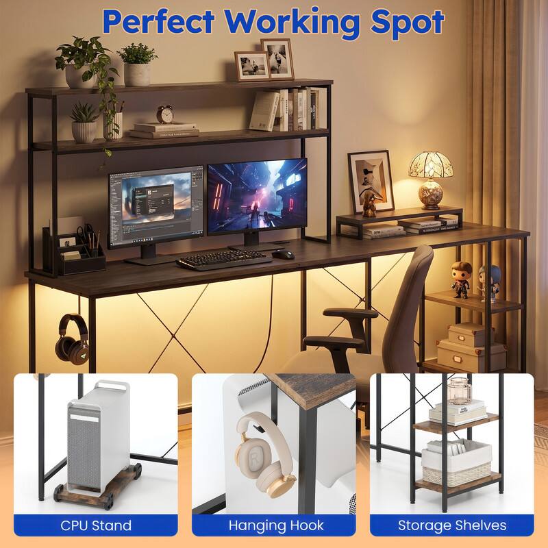 Perfect Working Spot

CPU Stand
Hanging Hook
Storage Shelves