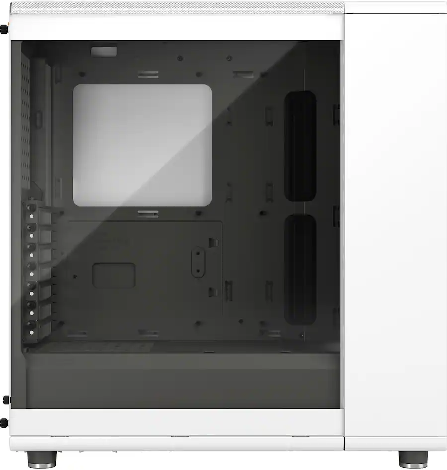 Fractal Design North Chalk White with Oak Front and Clear TG Side Panel ...