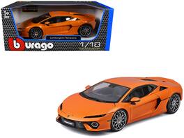 Lamborghini Temerario 1/18 Diecast Model Car by Bburago - Orange Metallic