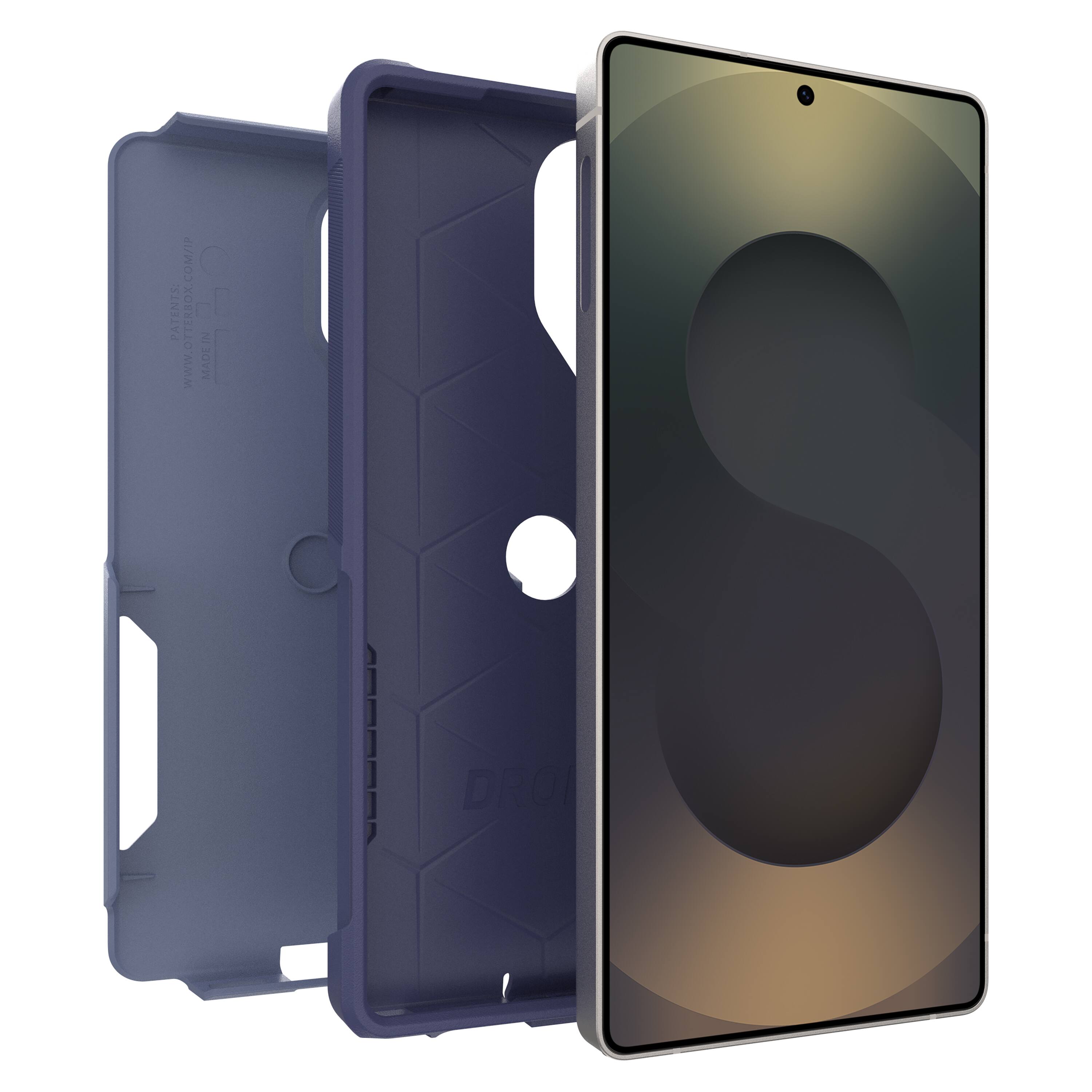 The text on the image reads: "I PATENTS: WWW.OTTERBOX.COM/IP TERBOX | WWW.DROIDMADEEASY.COM".