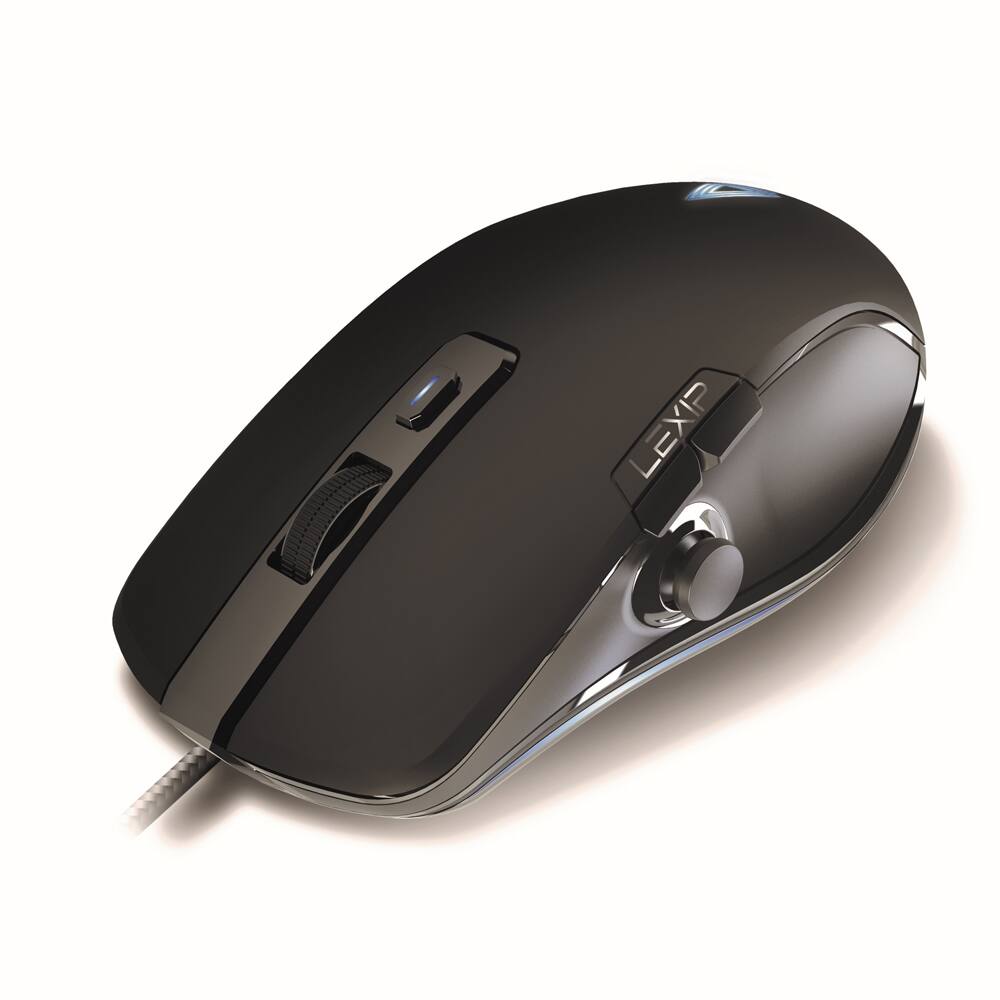 Lexip - NP93 Ergonomic Optical Gaming Mouse - Wired - Black