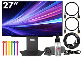 LG - UltraGear 27GX790A-B 27" QHD (2560×1440) Monitor + HDMI Cable + Cable Ties + More