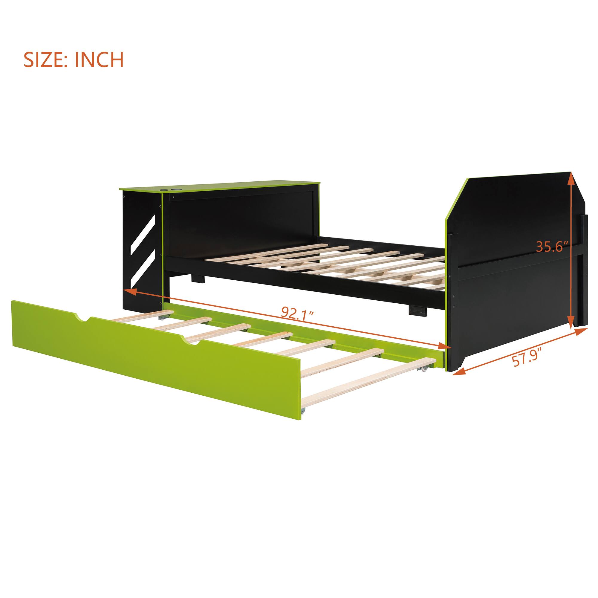 SIZE: INCH  
35.6" 92.1" 57.9"