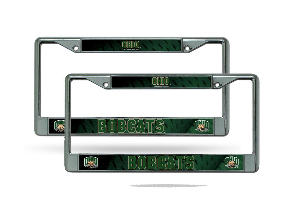 Ohio University Bobcats Chrome Metal License Plate Frame - Set of 2 Frames