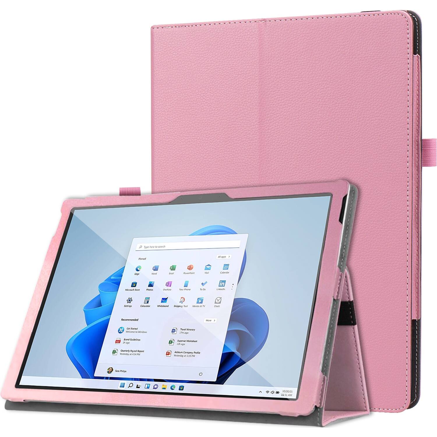 Alt View 13. SaharaCase - Bi-Fold Folio Case for Microsoft Surface Pro 8 - Pink.