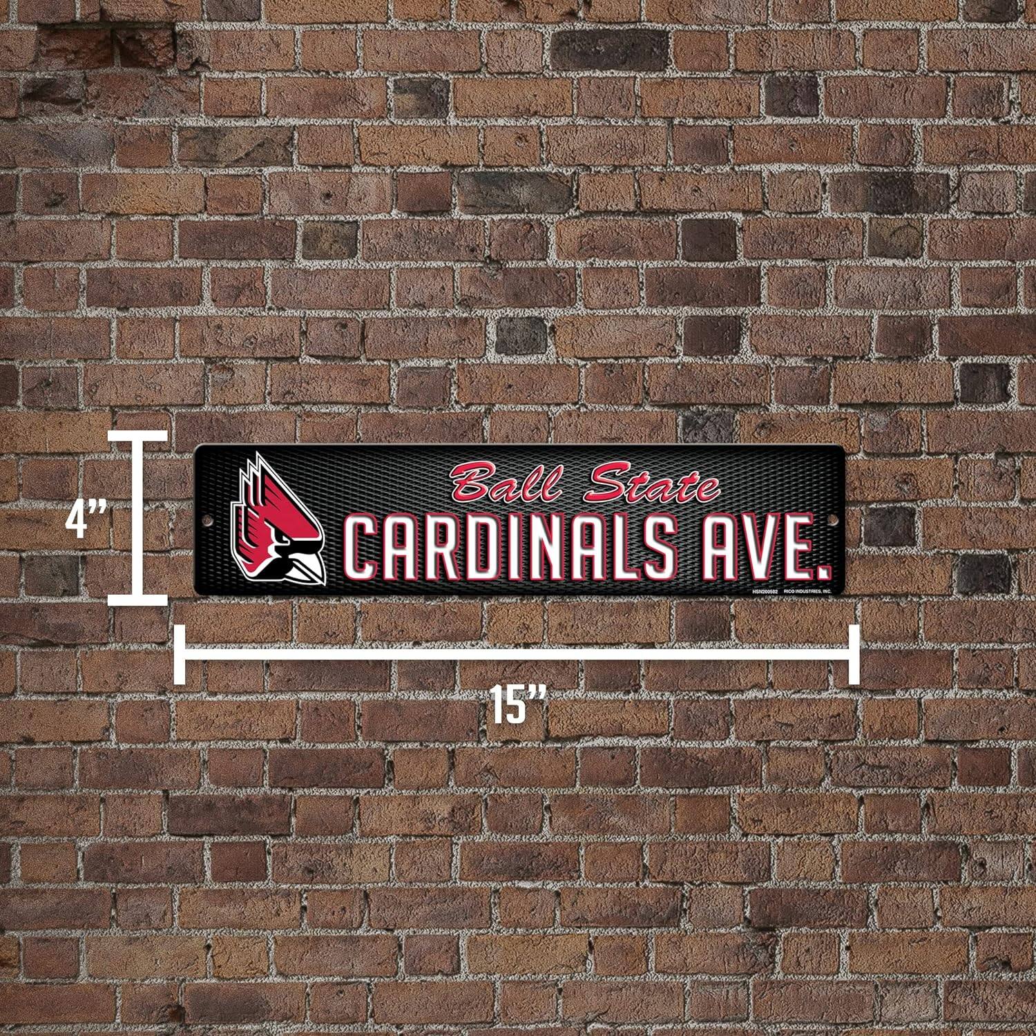 Ball State  
CARDINALS AVE.  

4"  
15"
