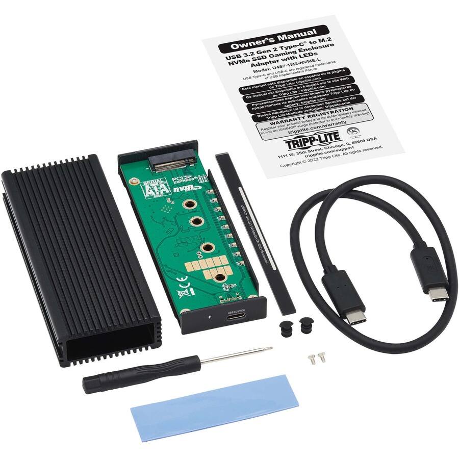 SERIAL PCI> AIA nvos

Owner's Manual to M.2 Gen 2 Type-C Enclosure USB 3.2 SSD Gaming with LEDs NVMe Adapter U457-1M2-NVME-L trademarks Model: USB-C are registered Forum pagina and implementers en is USB Type-C of USB en español Web manual est Tripp disponible Like: tripplite.com franais sur le site Este de en tripplite.com  disponible Lite no est Tripp Lite  Tripp Ce manuel de   der - auf   Ha deutscher Sprache tripplite.com lot in verfgbar: Handbuch Lite-Website REGISTRATION entered drawing! Dieses Tripp be automatically monthly WARRANTY today and in our your product surge protector .com/warranty Register win an ISOBAR tripplite. TRIPP-LITE 60609 USA IL Street, Chicago, reserved. 1111 w. 35th ripplite.com/support 2022 Tripp Lite All rights Copyright