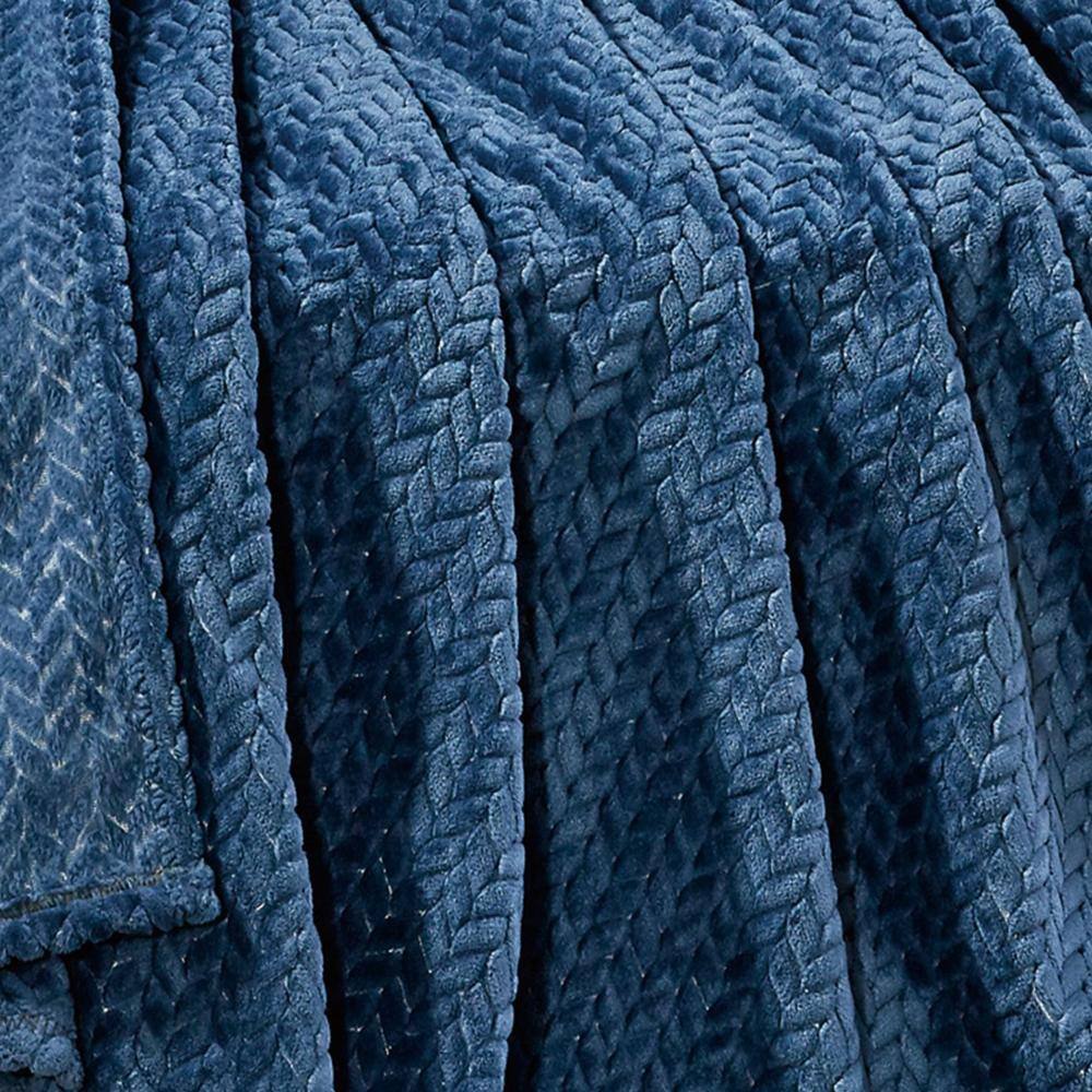 Alt View 3. Noble House - Plazatex Montana plush Decorative Warm and Comfortable Machine Washable Throw 50" x 60" Navy - Navy.