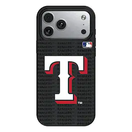 Keyscaper - MLB - Texas Rangers Primary Logo iPhone Magnetic Bump Case - 15 - Black