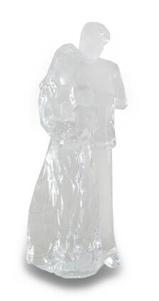 Zeckos - Mom Dad And Child Family Acrylic Statue - Clear