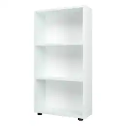 Gymax - 42'' Bookshelf 3-Tier Bookcase w/Anti-Tipping Kit for Living Room Home Office - White