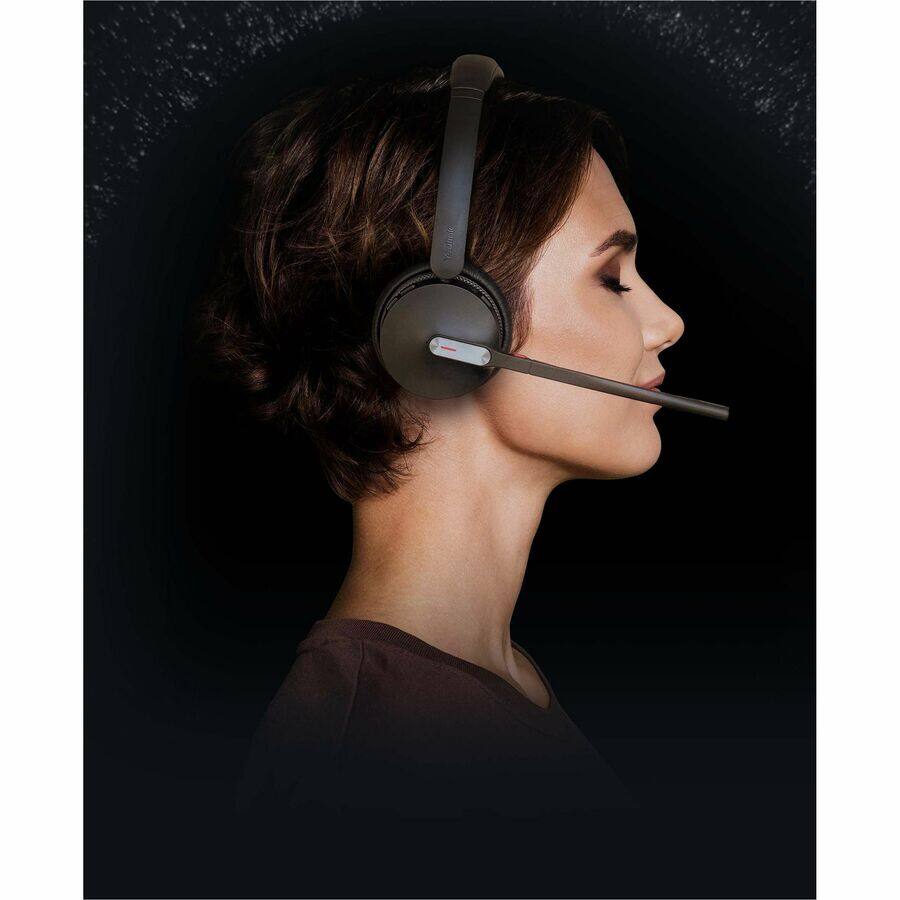 Alt View 4. Yealink - Yealink WH64 Headset - Microsoft Teams Certification - Stereo - Wireless - Bluetooth/DECT - 492.1 ft - 20 Hz to 20 kHz - Black.