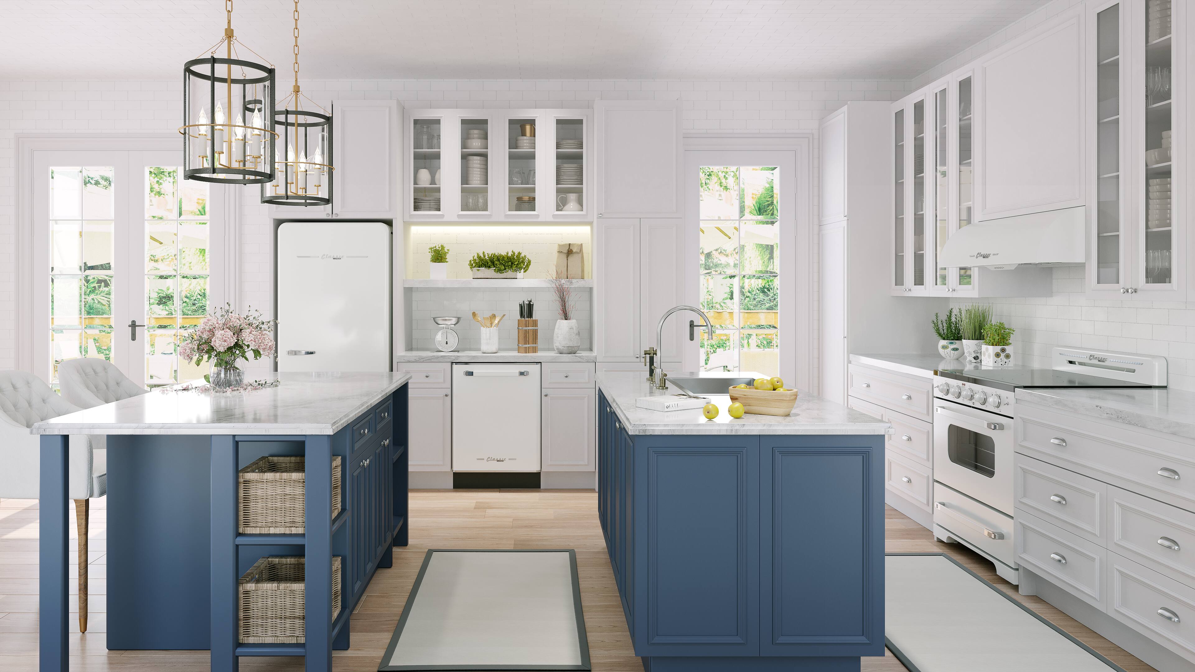 Alt View 20. Unique Appliances - 30 in. Wide 5 Elements Classic Retro 3.9 Cu. Ft. Freestanding Electic Convection Range with Glass Top and Storage Drawer - Marshmallow White.