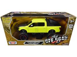 2019 Ford F-150 Lariat Crew Cab Pickup Truck Off Road Bright 1/27 Diecast Model Car by Motormax - Green