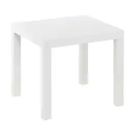 FurniFact - Side Table, Quality Build, Durable Engineered Wood Frame - White
