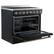 Alt View 4. Forno Appliances - Paolo 5.44 Cu. Ft. Freestanding Electric True Convection Range with Warming Zone - Black.