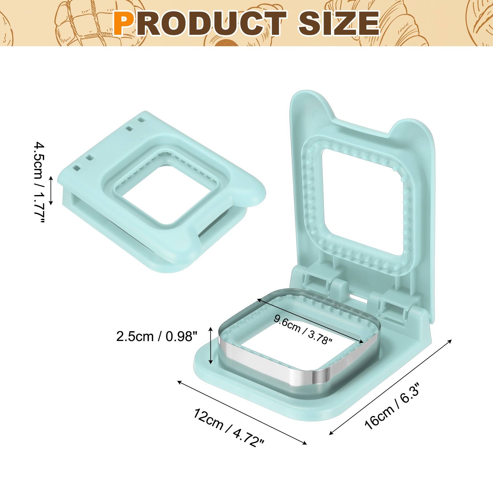 PRODUCT SIZE

4.5cm / 1.77"  
2.5cm / 0.98"  
9.6cm / 3.78"  
12cm / 4.72"  
16cm / 6.3"