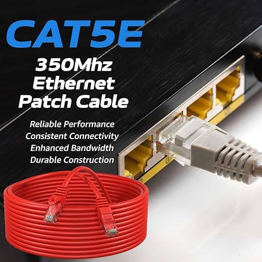 CAT5E 350Mhz Ethernet Patch Cable  
Reliable Performance  
Consistent Connectivity  
Enhanced Bandwidth  
Durable Construction