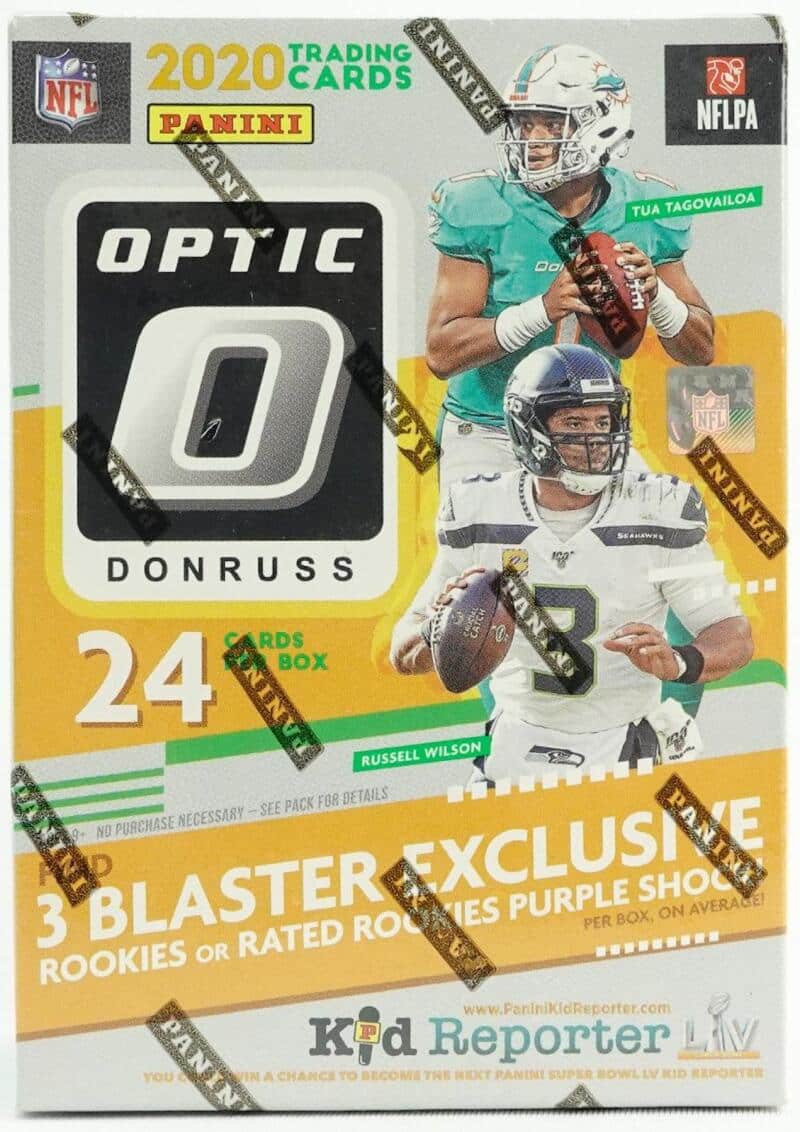2020 Panini Donruss Optic Football 6-Pack Blaster Box (Purple Shock Parallels) price history on PriceWatchPro