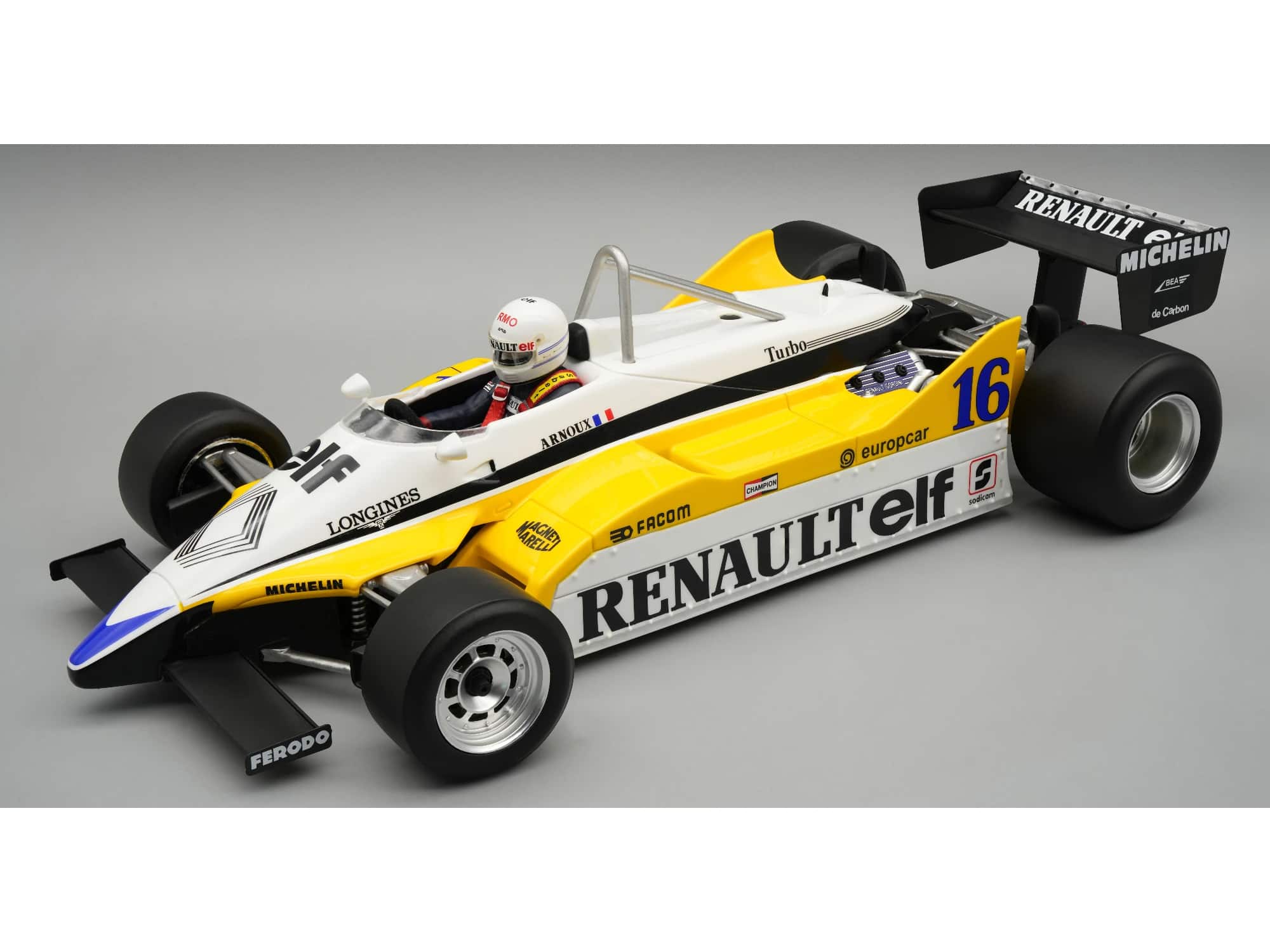"Renault RE30B #16 Winner F1 ""Italian GP"" (1982) ""Mythos Series"" w/ Driver Figure & Display Case 1/18 Model by Tecnomodel" price history on PriceWatchPro
