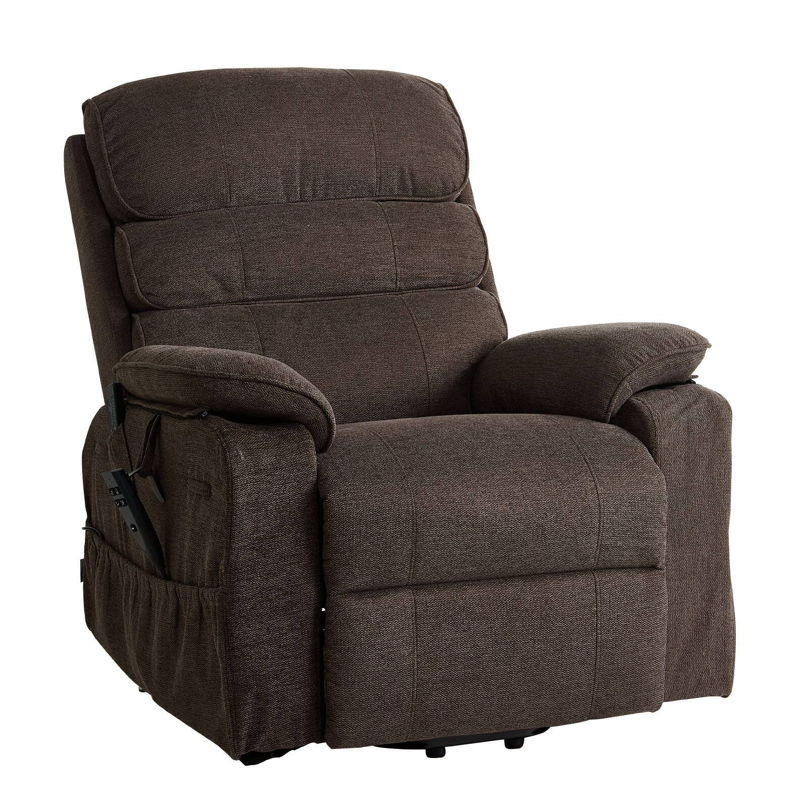 Alt View 5. VEVOR - Power Lift Recliner Chair, Dual Motor Medium Lift Chair with Heat and Massage for Elderly, Position Adjustable - Brown.