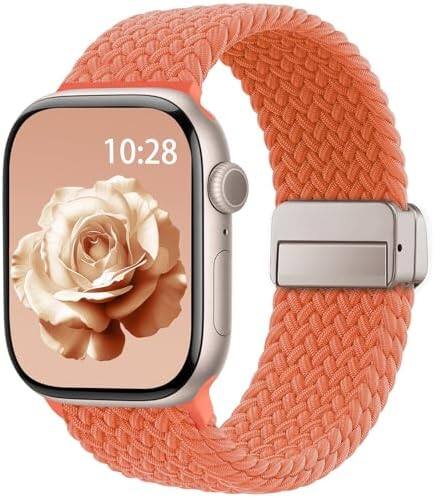 Alt View 5. Core Tech - Braided Stretchy Magnetic Watch Band for Apple Watch 44/45/46/49mm & 42mm Series 1-3 - Violet Smoke.