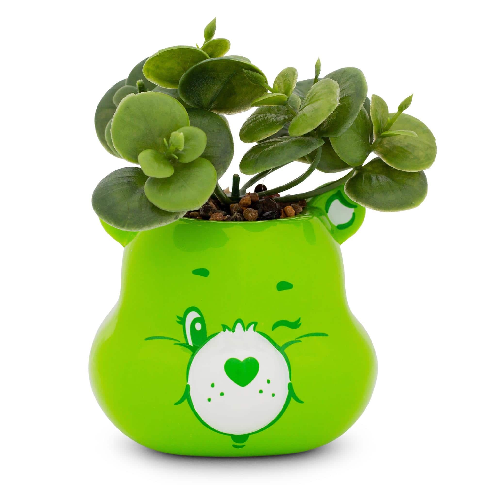Silver Buffalo - Care Bears Good Luck Bear 5-Inch Ceramic Mini Planter With Artificial Succulent - Green price history on PriceWatchPro