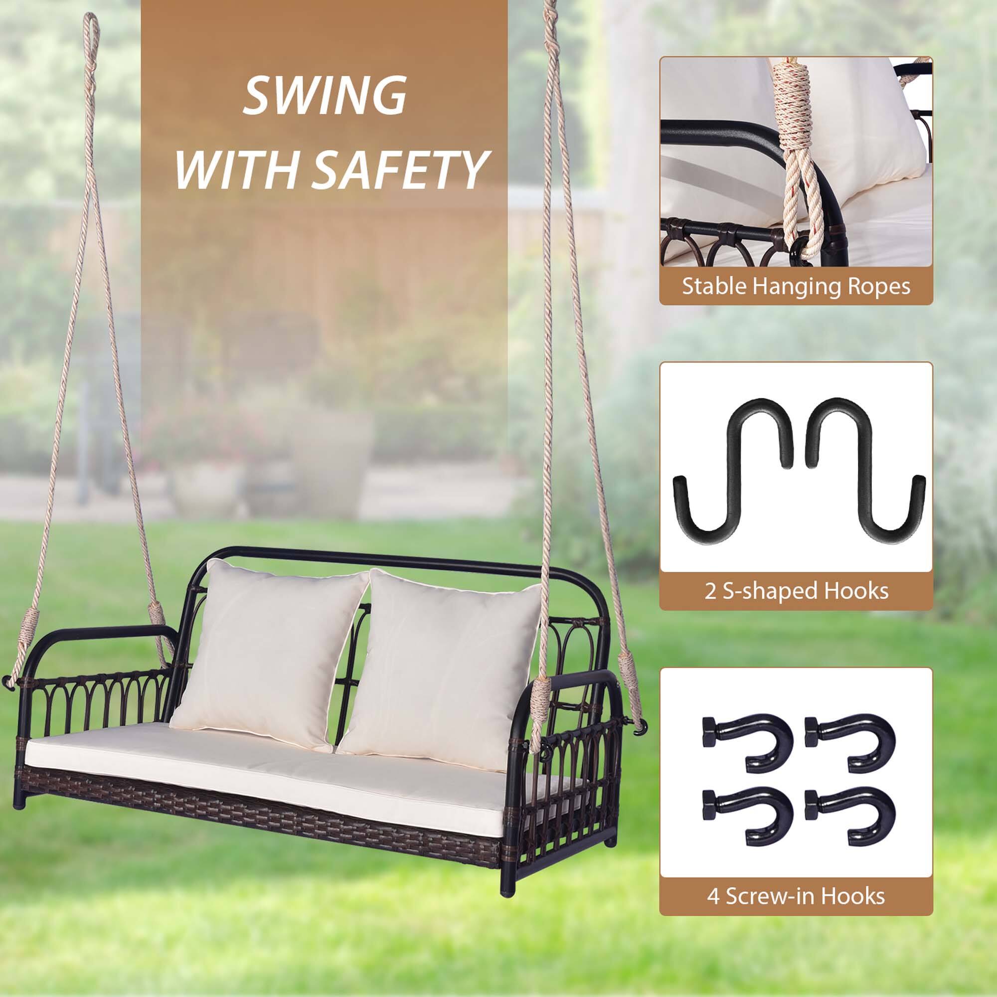 SWING WITH SAFETY
Stable Hanging Ropes
2 S-shaped Hooks
4 Screw-in Hooks