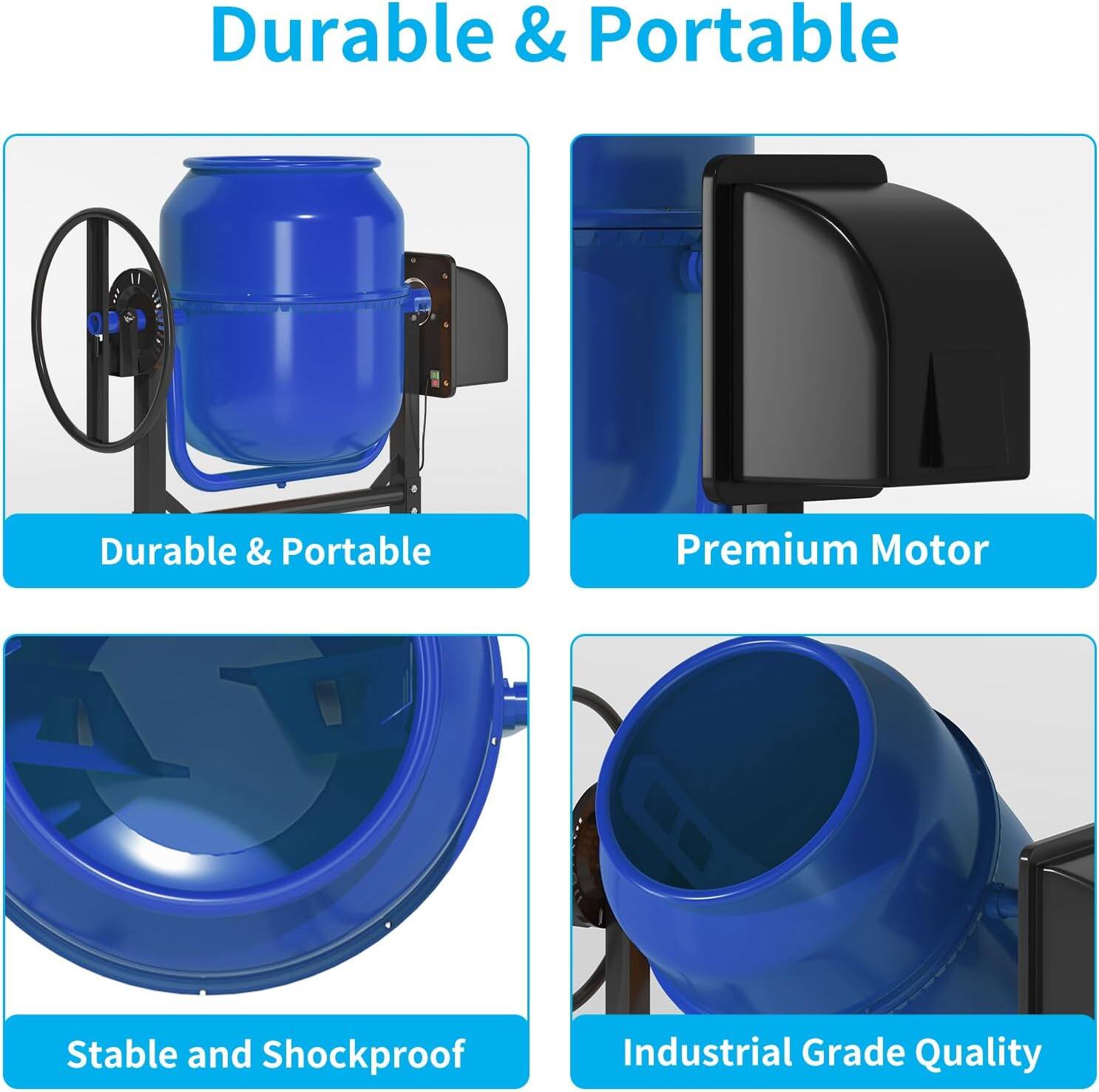 - Durable & Portable
- Premium Motor
- Stable and Shockproof
- Industrial Grade Quality