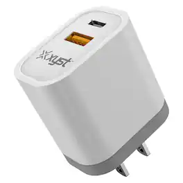 Xyst - 3.4-Amp Dual USB Wall Charger with USB Port and USB Type-C Port - White