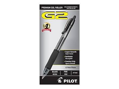 PREMIUM GEL ROLLER  
BOLA RETRACTANTE PREMIUM CON FINER DE GEL  

G2  

#1  
Top Selling Gel Pen  

Super Smooth  
Super Suave  

Refillable  
Recargable  

Comfort Grip  
Agarre Cómodo  

12 Pens/Piezas  

BLACK  
AEGRA  

FINE  
FINO  

0.7mm  

PILOT