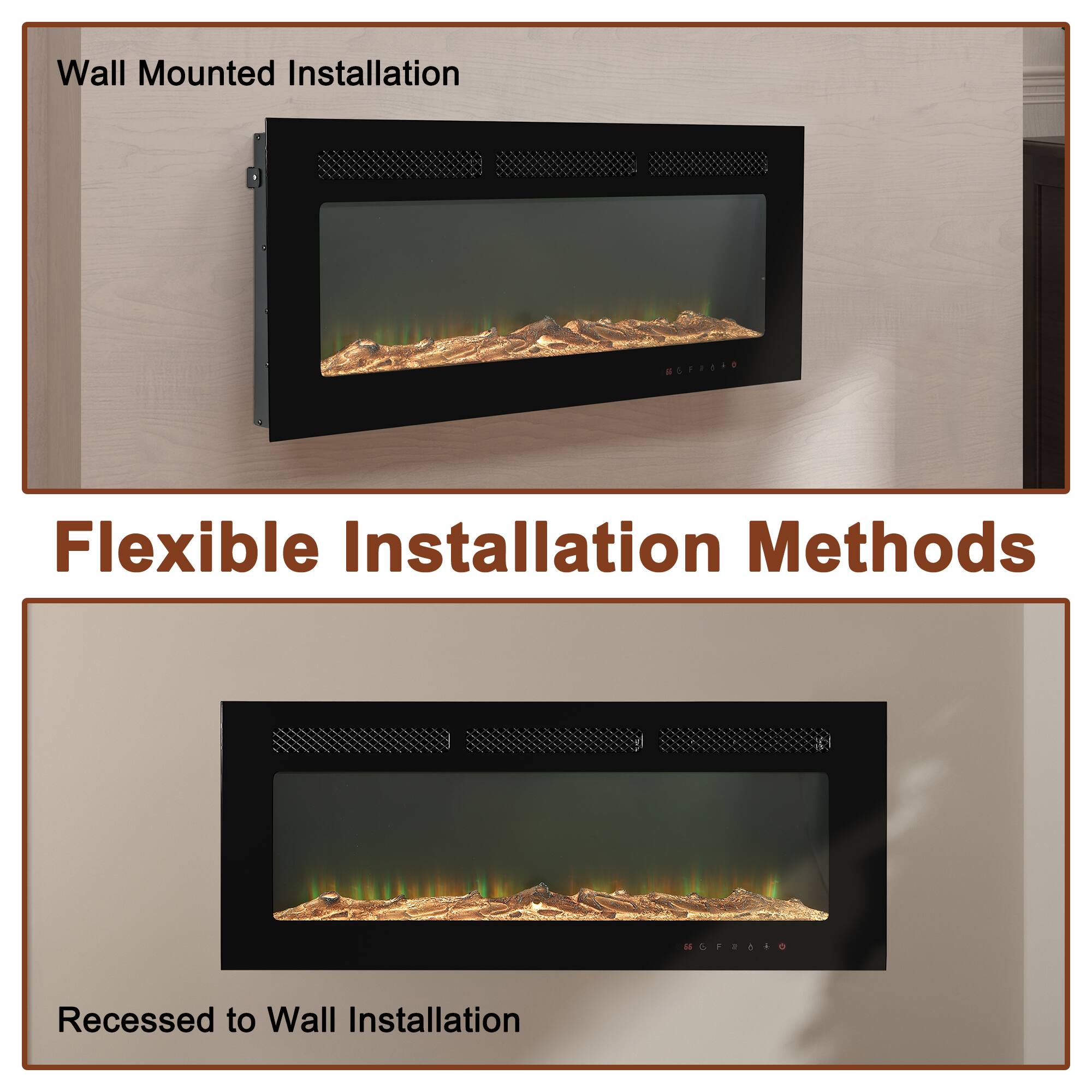 Wall Mounted Installation

Flexible Installation Methods

Recessed to Wall Installation
