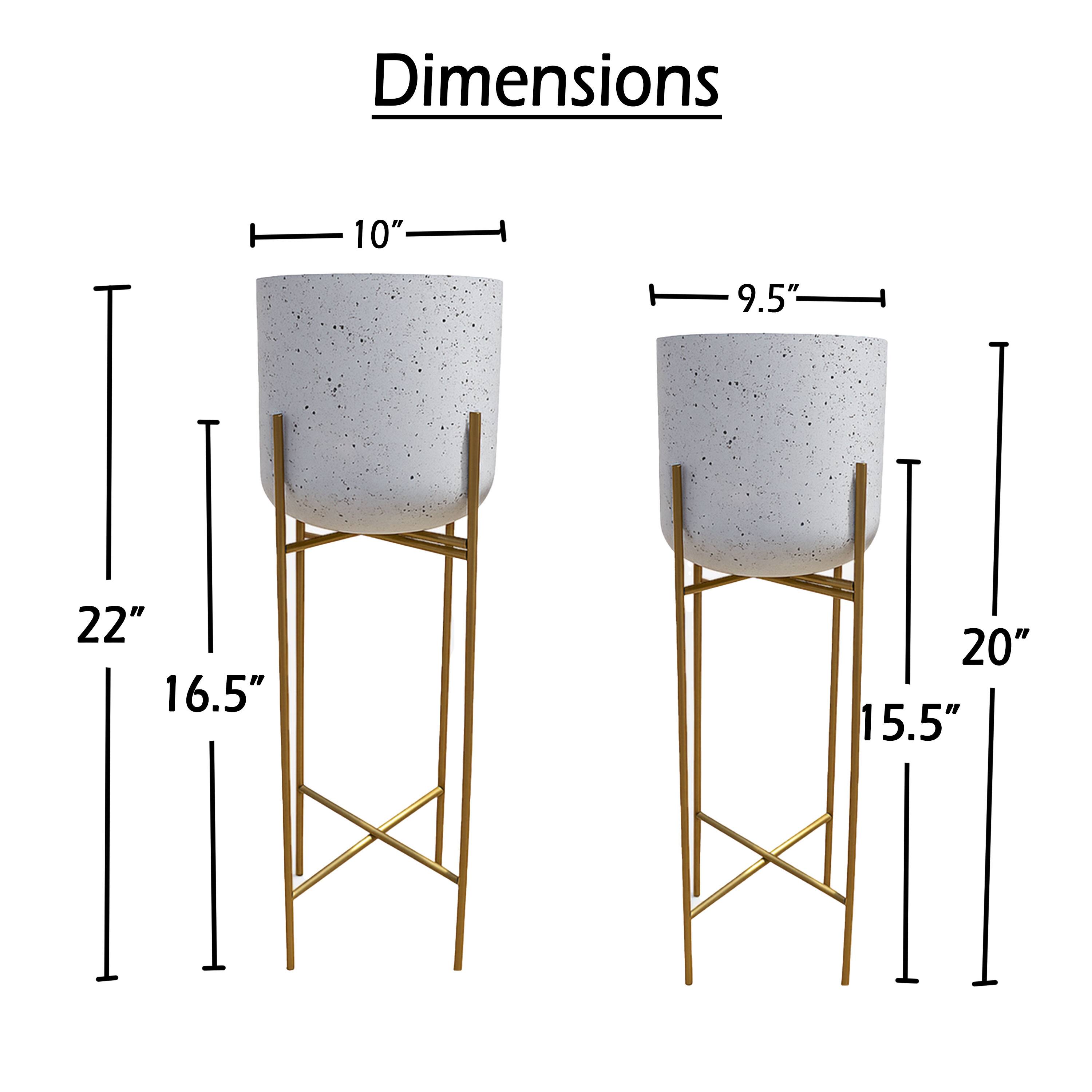 Dimensions: 10" x 9.5" x 22" x 16.5" x 20" x 15.5"