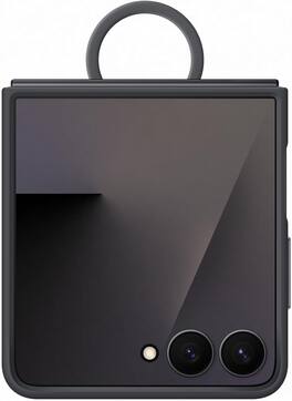 Samsung - SAMSCR-Z Flip7 Silicone Case with Ring - Black
