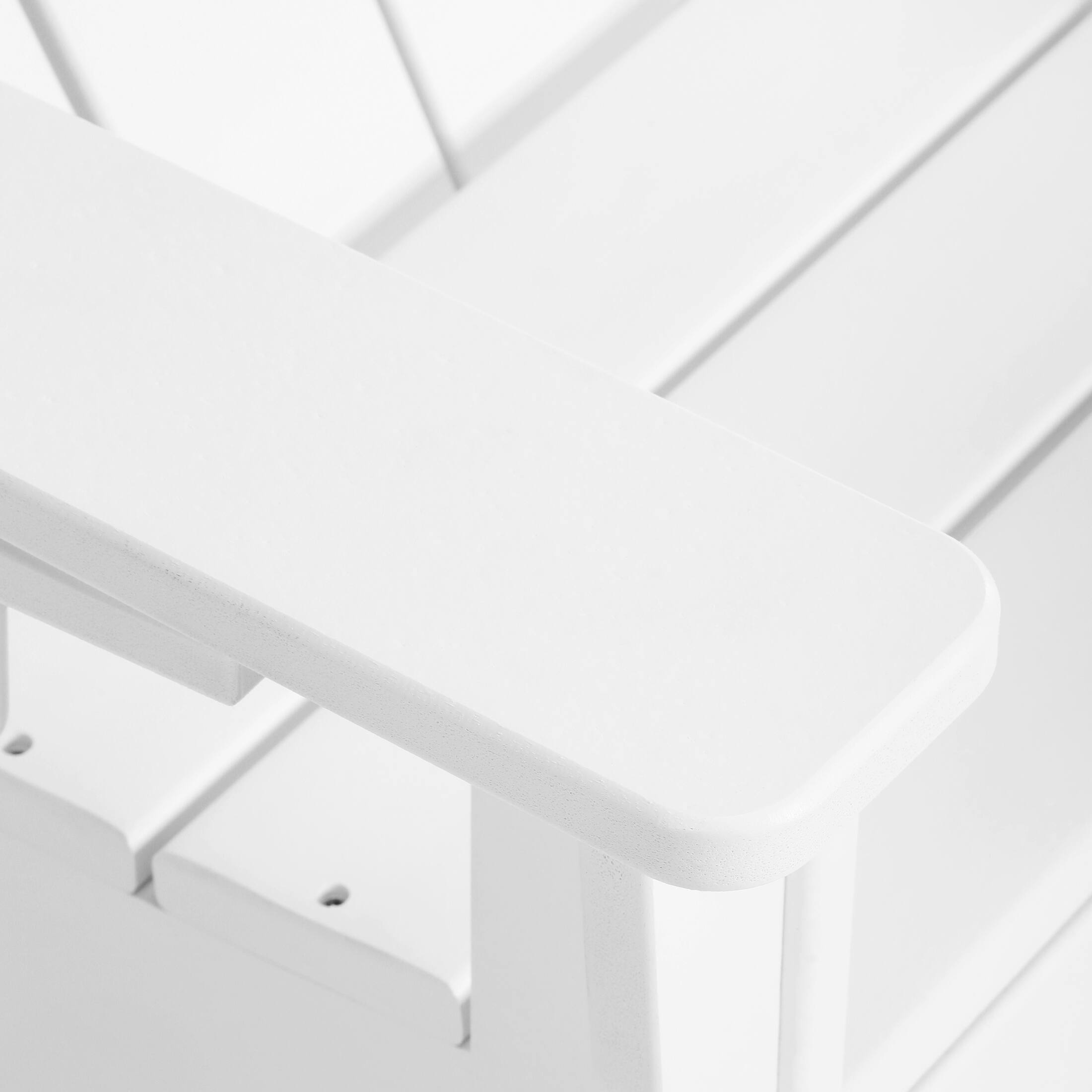 Alt View 6. WestinTrends - WestinTrends Malibu Kids Outdoor HDPE Plastic Adirondack Patio Chairs with Cup Holders (Set of 2) - White.