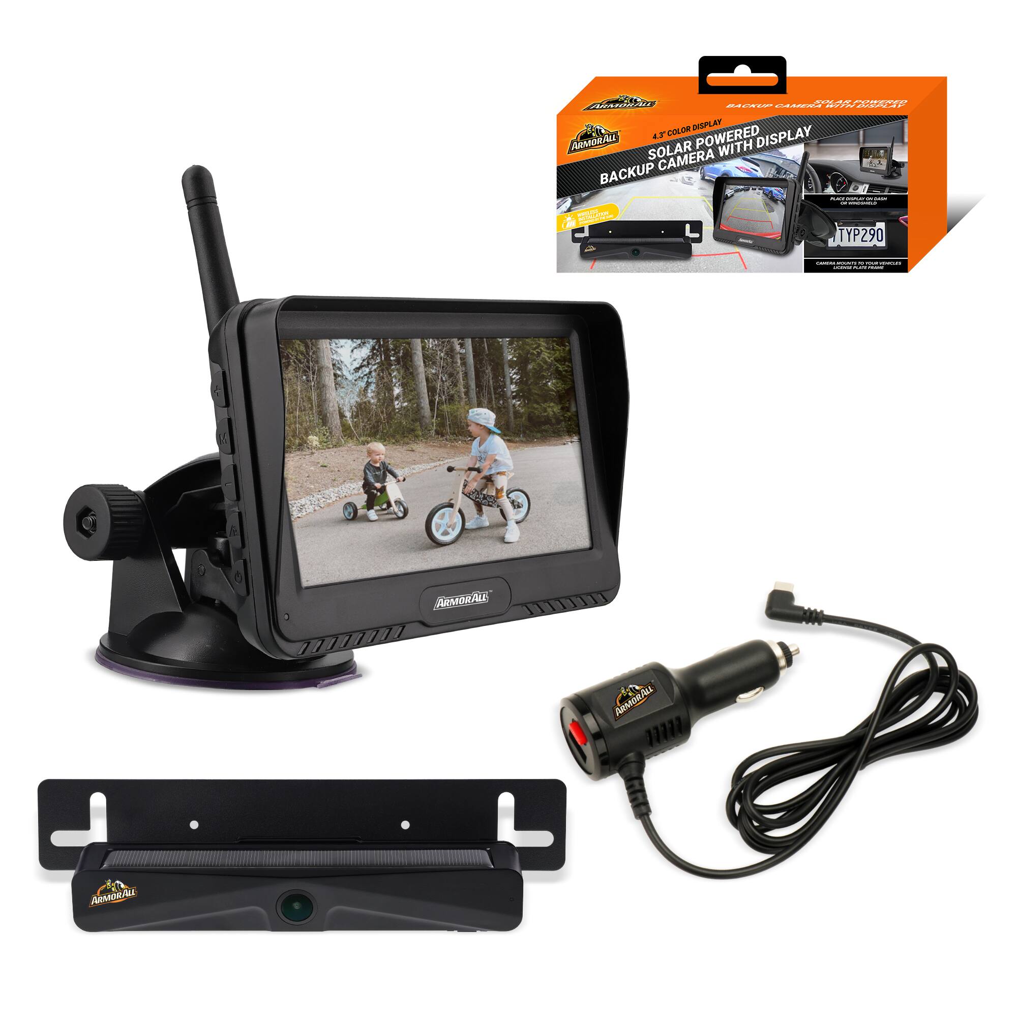 4.3" COLOR DISPLAY  
SOLAR POWERED BACKUP CAMERA WITH DISPLAY  
TYP290