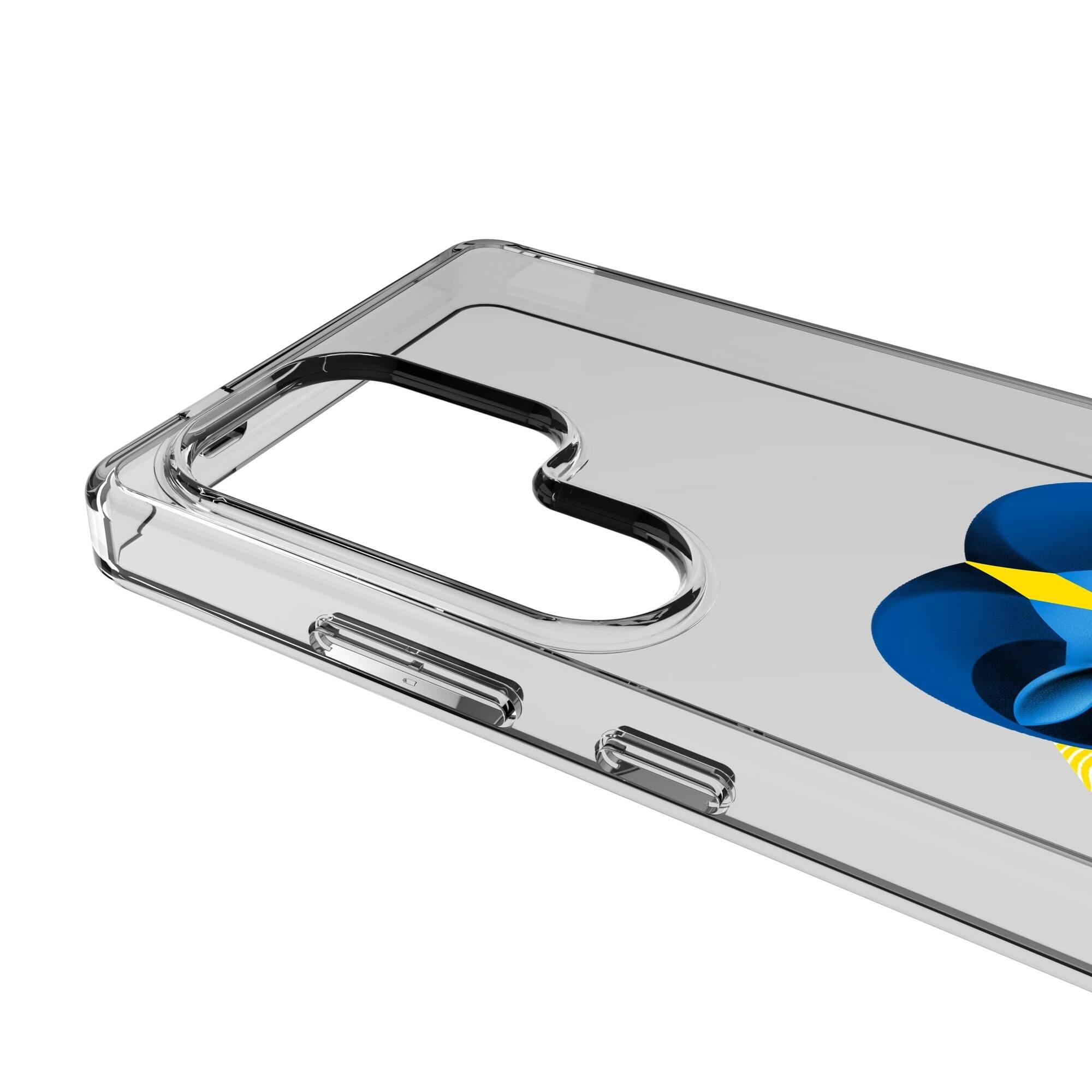 Alt View 2. Keyscaper - Los Angeles Rams Galaxy Clear Case - S23 - Multicolor.