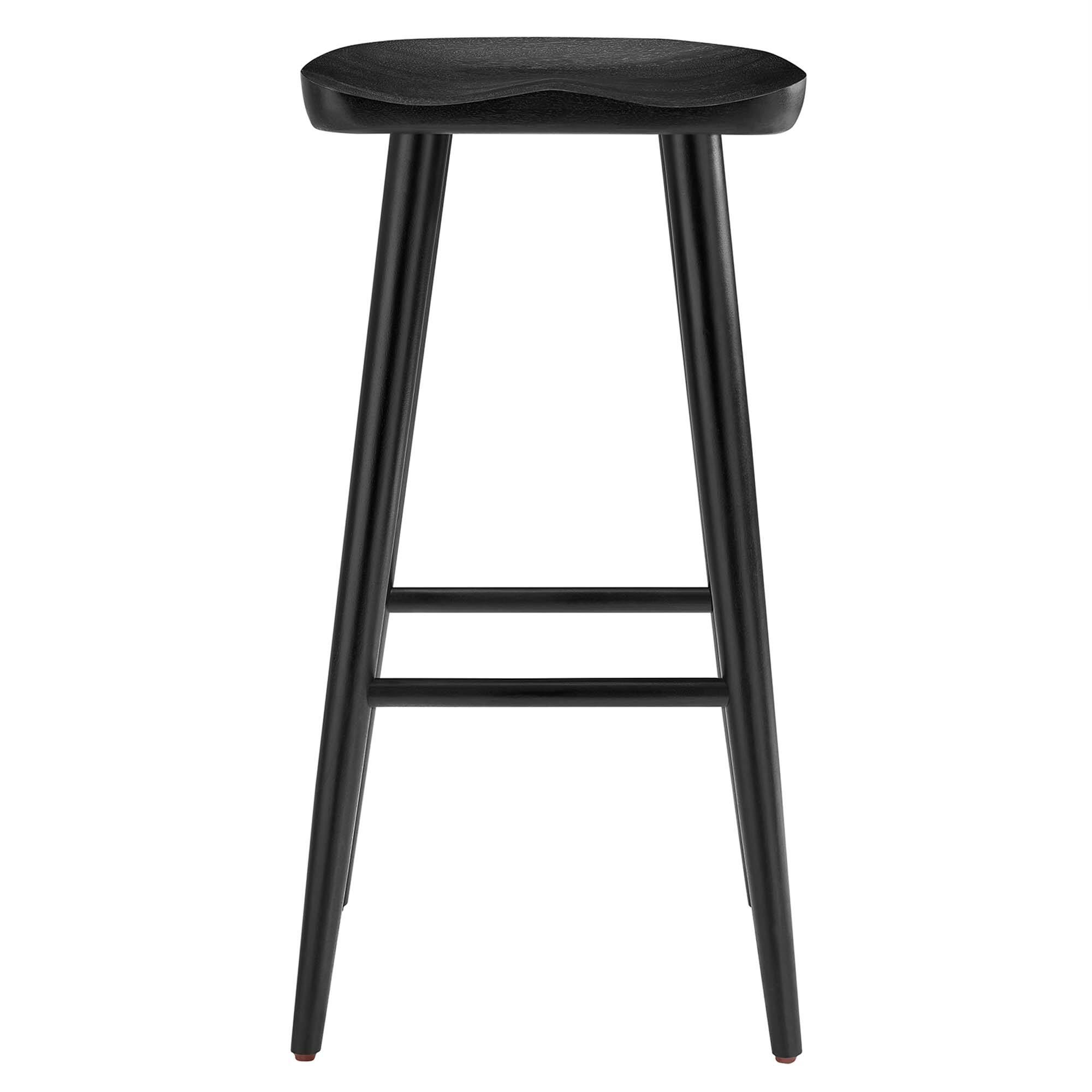 Alt View 3. Modway - Saville Backless Wood Bar Stools Set of 2 - Black.