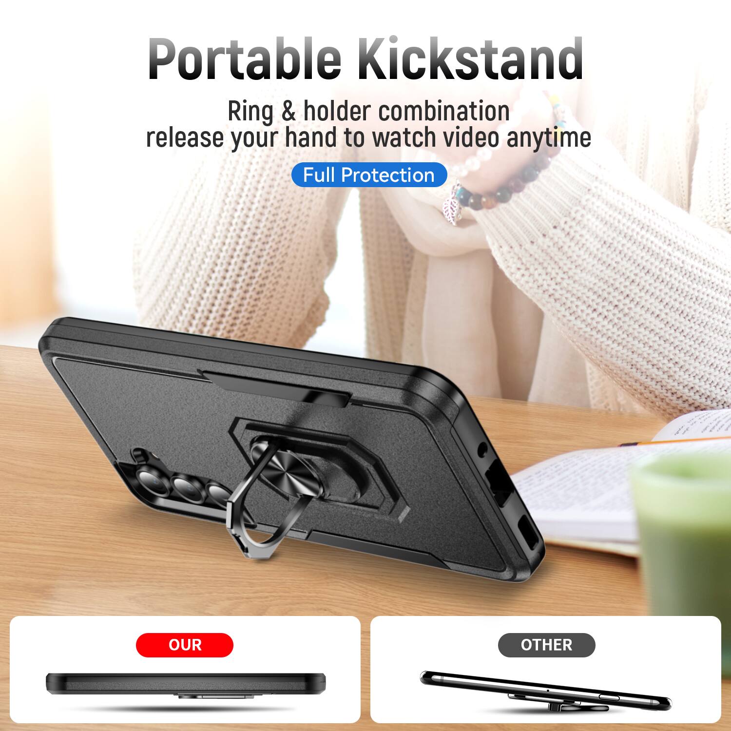 UUCOVER Rugged Protective Case for Samsung Galaxy A16 5G/4G, Rotating ...