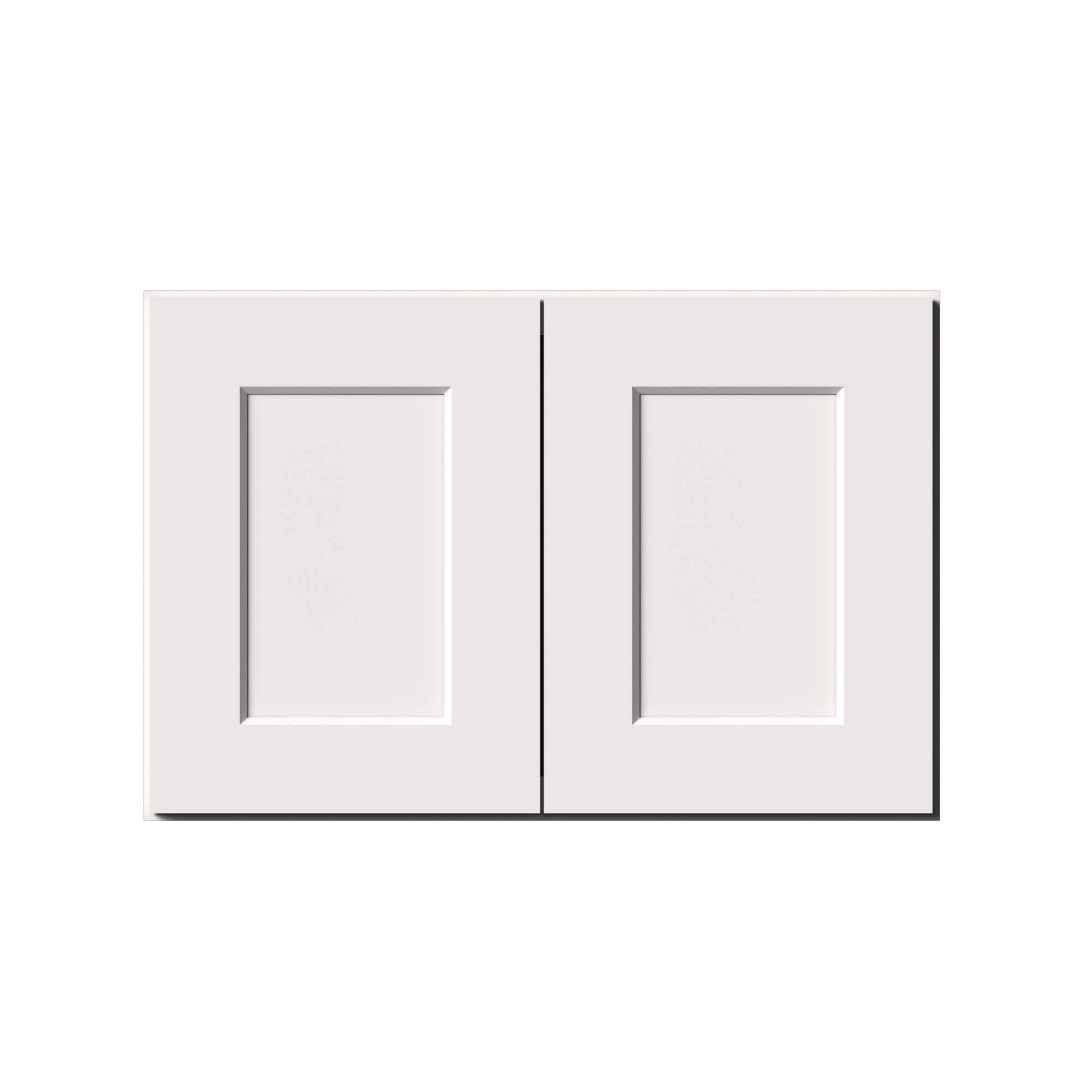 Alt View 1. Boyel Living - 27-in W x 18-in H x 12-in D Shaker RTA Kitchen Wall Cabinet with Soft-Close - White Shaker.