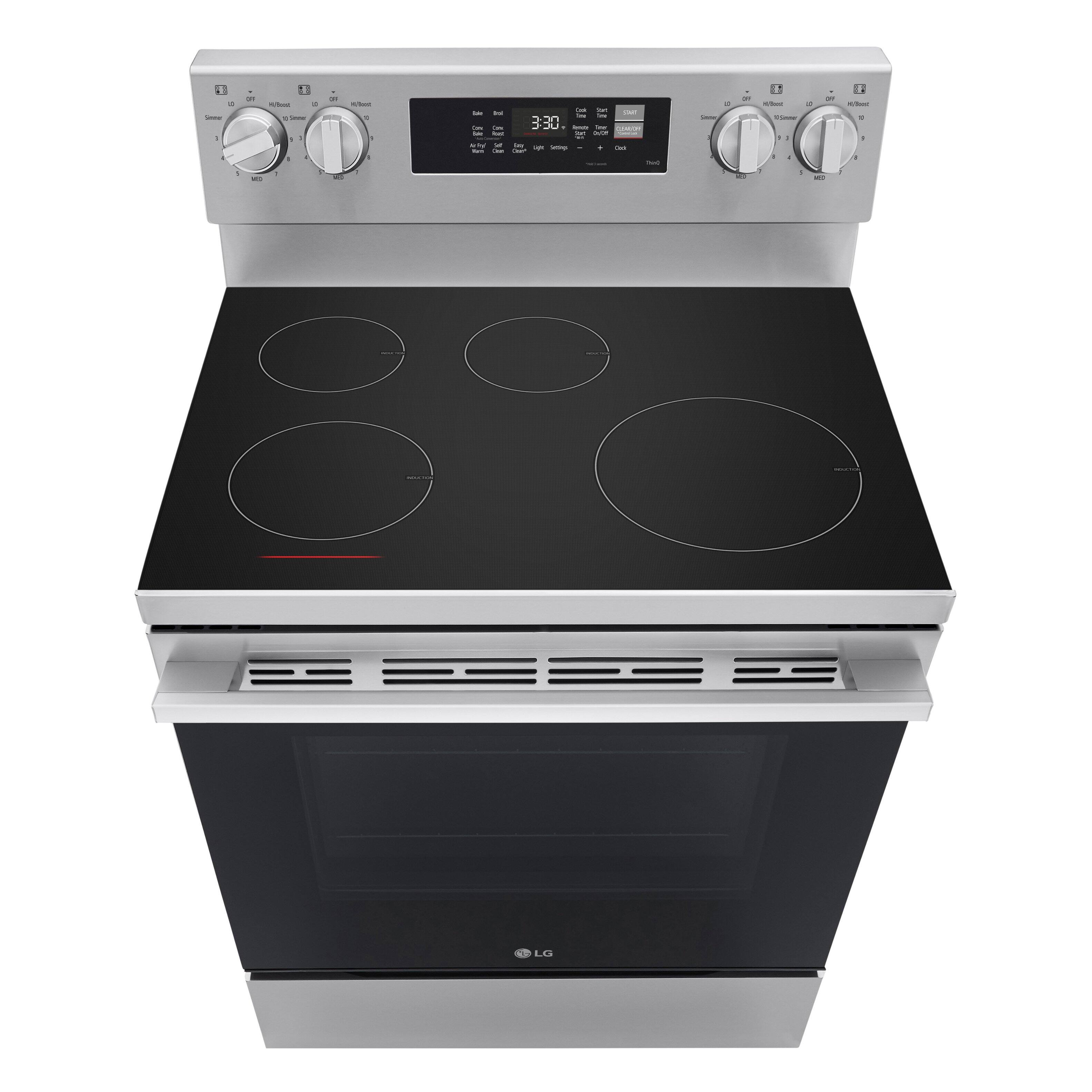 Alt View 13. LG - 6.3 Cu. Ft. Freestanding Electric Induction True Convection Smart Range with Air Fry and EasyClean - Stainless Steel.