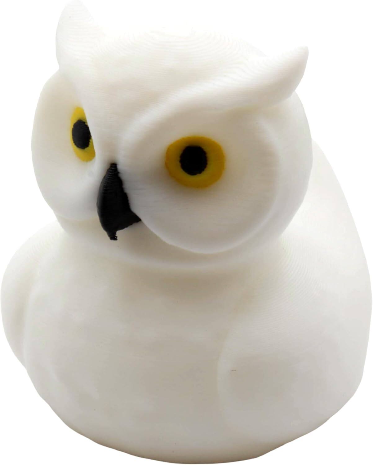 Front. JuzToys - Owl Duck Figurine, 4x4 Ducking, Fun Car Dashboard Accessory, Unique Owl Gifts, Ducks for Cars by PowerTRC - White.