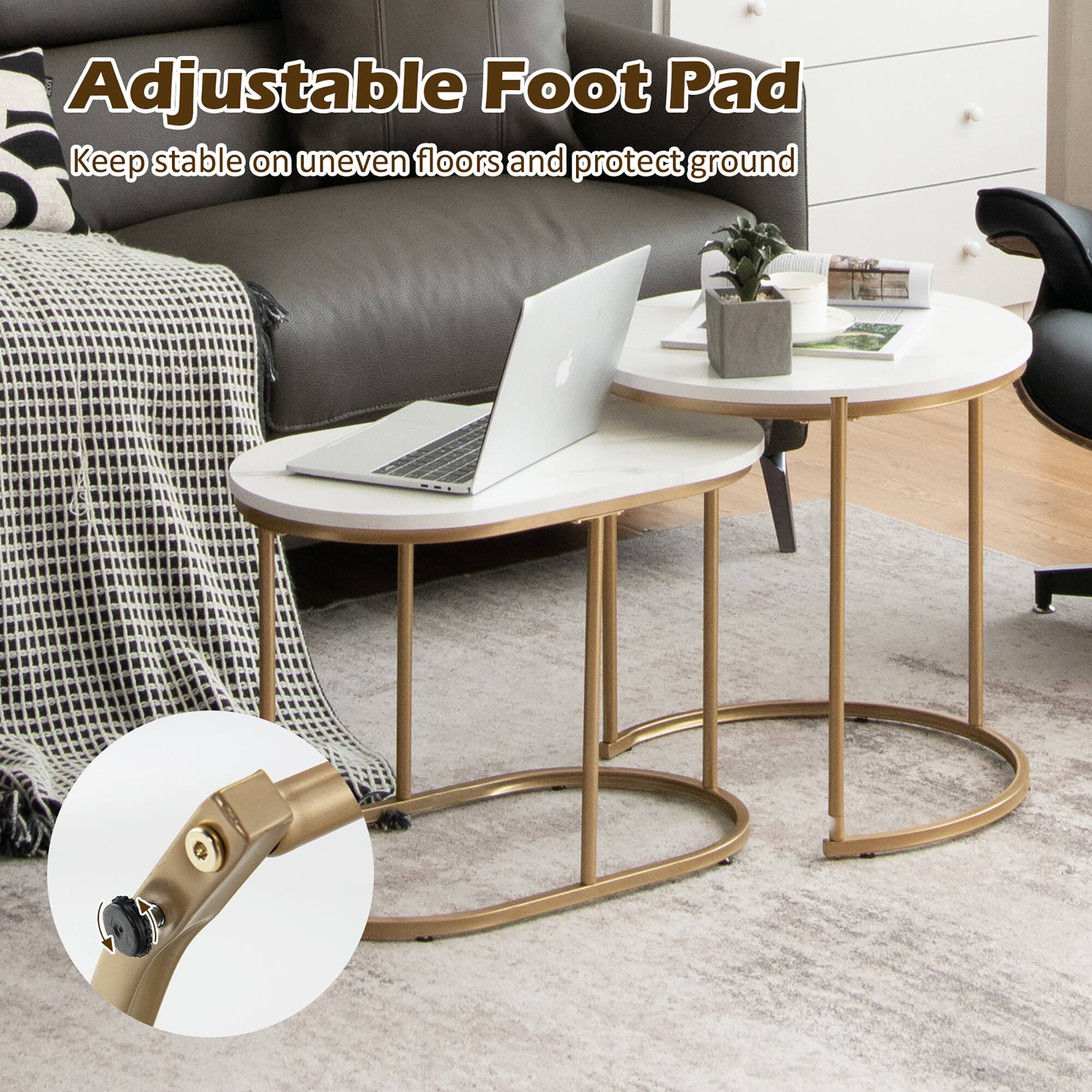 Adjustable Foot Pad  
Keep stable on uneven floors and protect ground