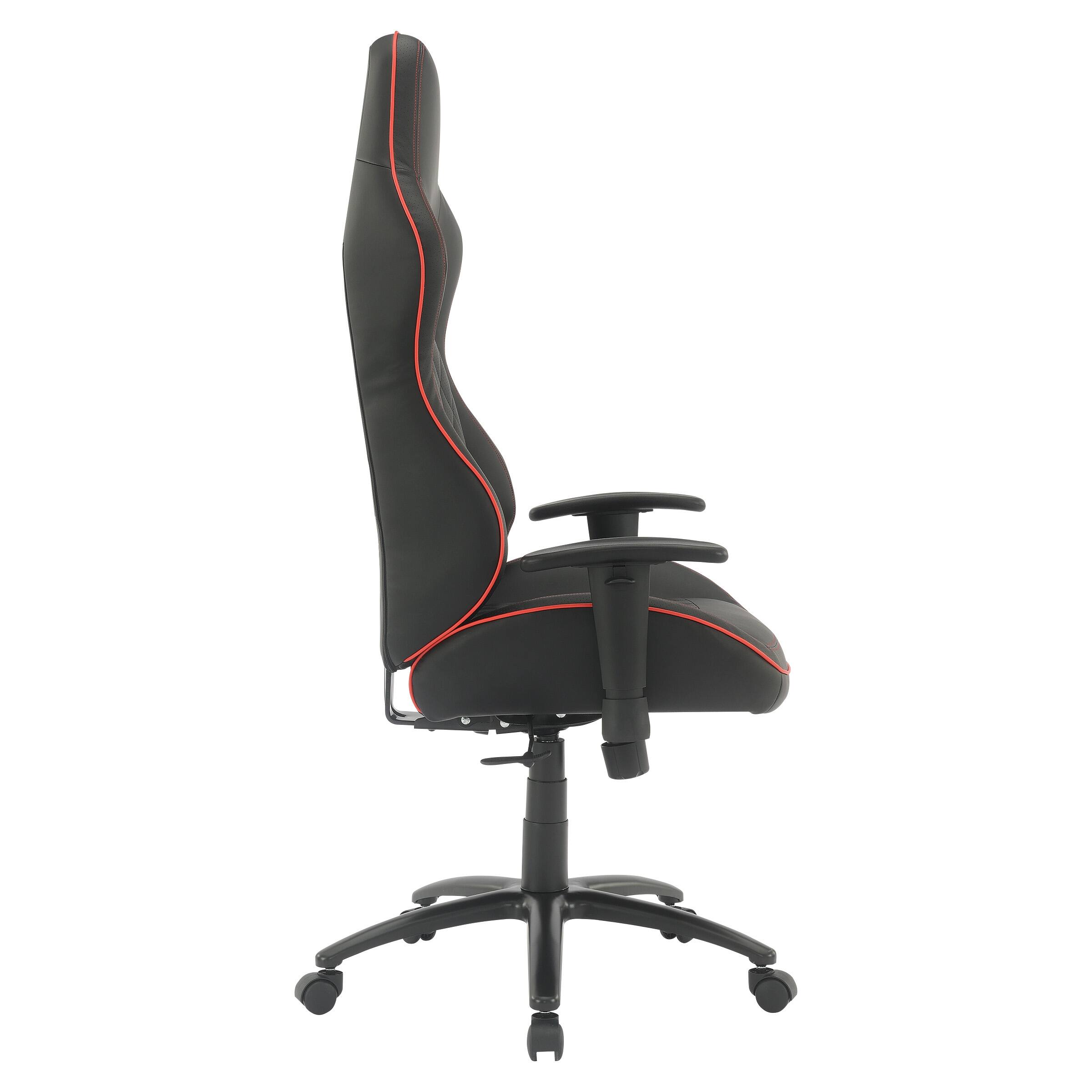 Left. OSP Home Furnishings - High Stakes Gaming Chair - Black/Red.